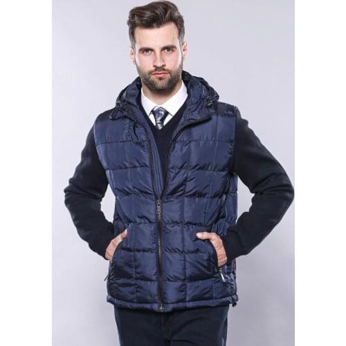 Hooded Navy Coat Jacket Wessi