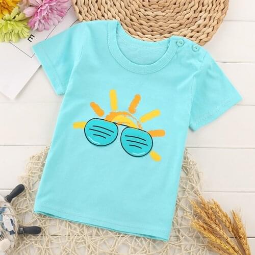 Summer Boys Girls T Shirts Children Cotton Clothes Kids Short Sleeve Soft Tops Boys Cartoon T Shirt Girls Clothing T-Shirts