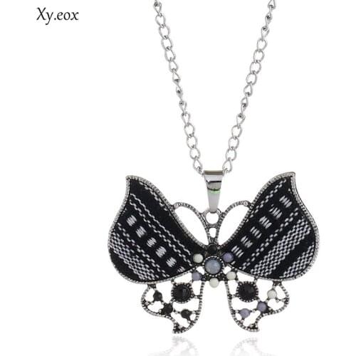 Beautiful Long Butterfly Necklaces Sweater Pendant Necklace For Women Necklace