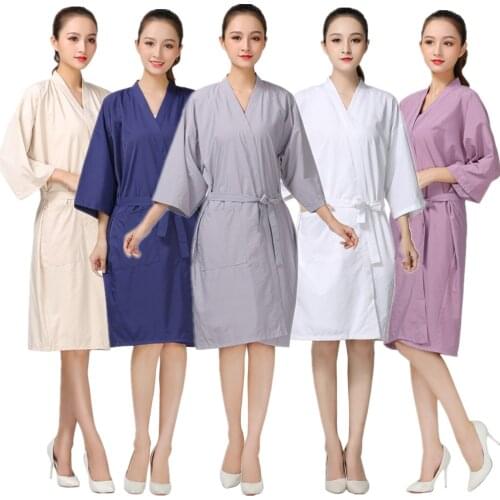 Salon Client Hairdressing Gown Hairdresser Haircut Kimono Robe Barber Shop Beauty SPA Hotel Guest Smock Nightgown Bathrobe Apron