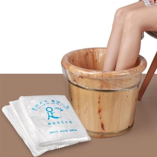 65x55 cm Thickened Spa Foot Bath Plastic Bags Household Sundries Disposable Transparent Barrel Basin Bag Home Cleaning Skin Care