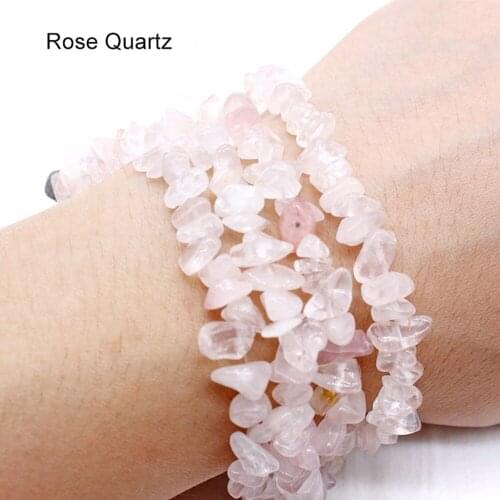 Natural Gravel Genuine Rose Quartzs Healing Crystal Stone Loose Spacer Beads For Jewelry Making Diy Bracelets 5-8MM