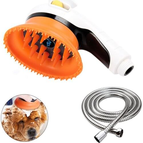 Pet Cat Dog Shower Sprayer Rubber Massage Brush Shower Head Set Dog Washing Bathing Tool Puppy Cleaning Supplies