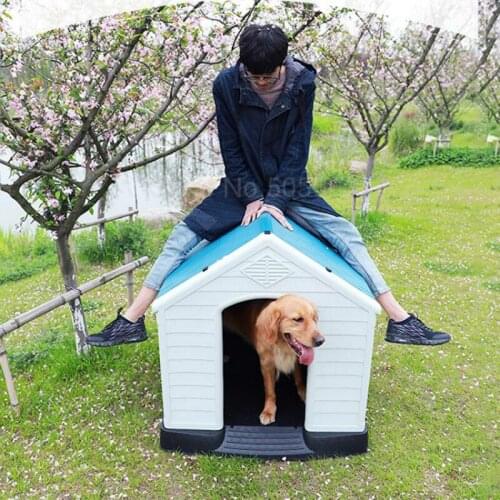 Outdoor kennel dog house house type outdoor rain dog house pet house dog house dog villa indoor