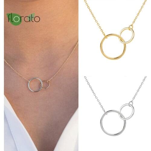 Cross Circle Chain Necklace 925 Sterling Silver Zircon Elegant Simple Women High Quality Korean Retro Clavicle Chain Jewelry