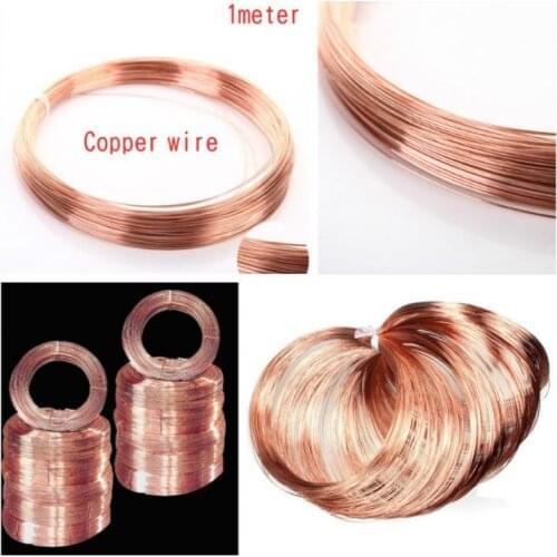 0.5/0.8/1/1.5/2/2.5/3mm Copper Wire Enameled Copper Wire Magnetic Coil Motor Coil 99.90% Bare Wire Length 1 meter