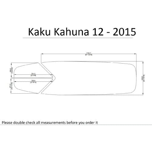2015 Kaku Kahuna 12 Kayak Boat EVA Decking Mat Pads Kit 1/4"