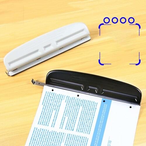 4 Hole Adjustable Tabletop Punch Can Hold 10 Sheets (80g) Of Daily Paper Storage Box, Office Supplies, Manual Punch 0121