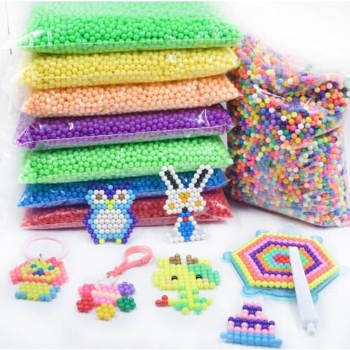 500Pcs/Set 30 Colors 5mm Water Beads Spray Perler Aqua Magic beads Educational perlen Puzzles Accessories for Children Toys
