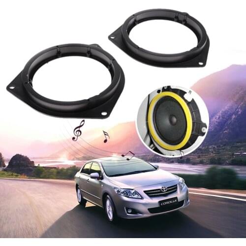 2 Pcs 6.5" Car Audio Stereo Speaker Adapter Mount Black Spacer Ring Bracket Holder For Toyota Series Universal Horn 7.9x7.9x6.7