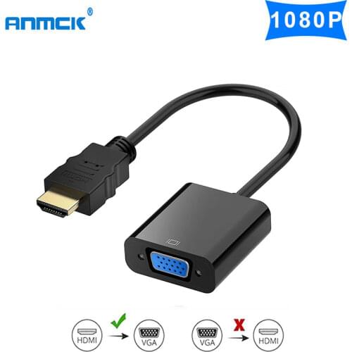 HDMI to VGA Adapter 1080P 60Hz 3D From VGA to HDMI Male to Female UHD Converter for Computer Laptop Projector TV Box PS4