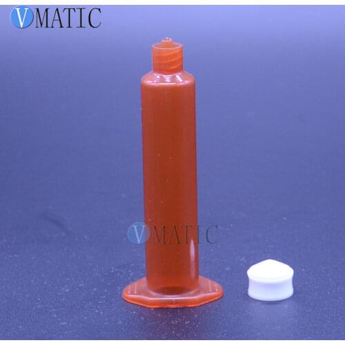 Free Shipping Quality 30ml US Style Dispenser Pneumatic Syringe 30cc Amber UV Dispensing Syringes With Piston
