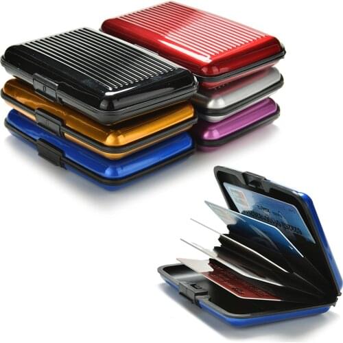 Business card case stainless steel Aluminum Holder Metal Box Cover Credit business card holder card metal Wallet for women men