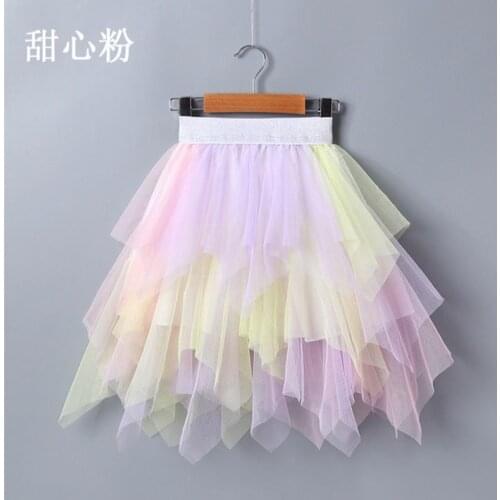 Childrens cake gauze skirt tutu skirt irregular mesh girls skirt P158