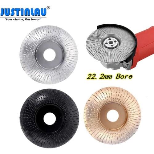108mm/4.25inch Tungsten Carbide Wood Shaping Disc Carving Disc 22.2mm Bore Sanding Grinder Wheel for 115/125 Angle Grinder