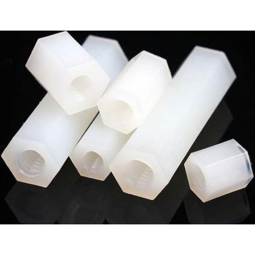 M3x12MM Nylon screws column hex isolation Plastic stud M3 screw bolt 100pcs