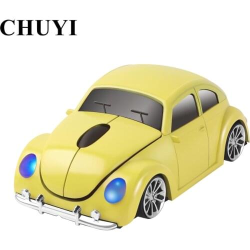 Ergonomic Wireless Mouse with Receiver Vintage Car Shape Mice For PC Laptop Gaming Mini Car Mause Game Optical Mouse 2.4GHz