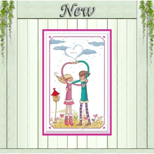 Big city small love couple diy decor painting counted print on canvas DMC 11CT 14CT Cross Stitch kits embroidery needlework Sets