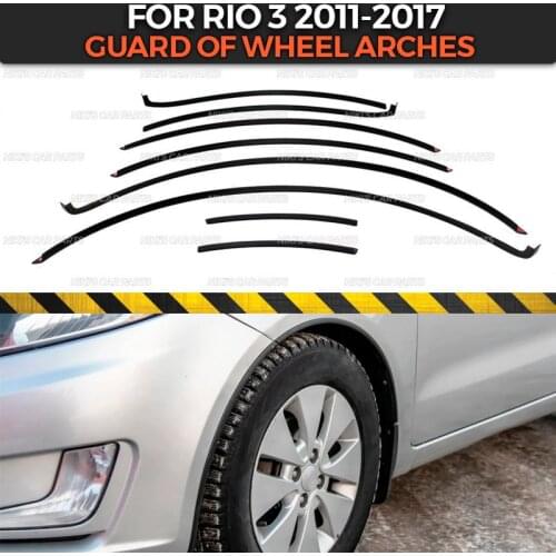 Wheel arches for case for Kia Rio 3 SD 2011-2016 extensions fenders 1 set / 8p plastic ABS protection trim covers car styling