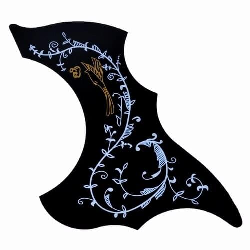 Pickguard Adhesive Scratch Plate Acoustic Guitar Parts Replacement Tortoise For Hummingbird Style