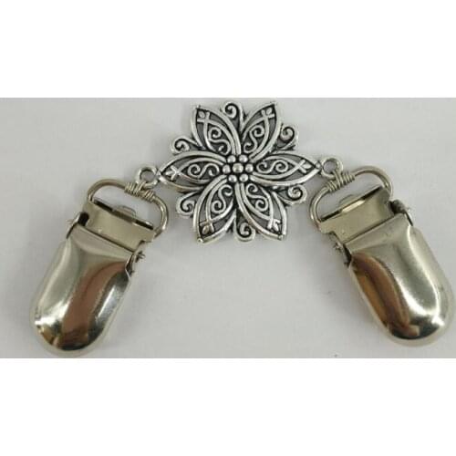 2019 new European and American clothing classic retro flower clothing clip cardigan tight sweater clip