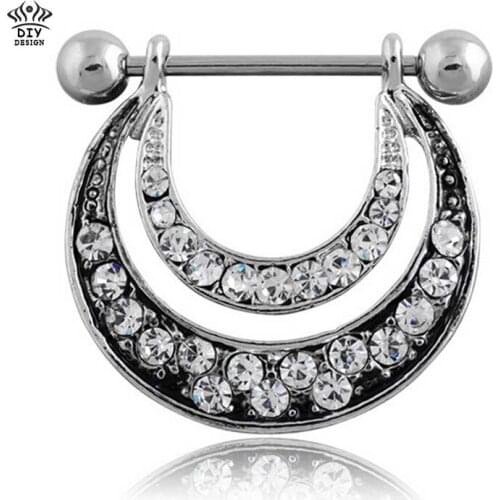 New Arrive 2PCS/LOT U Shaped Nose Nipple Ring Stud Hoops Surgical Body Piercing Jewelry 316L Stainless Stee