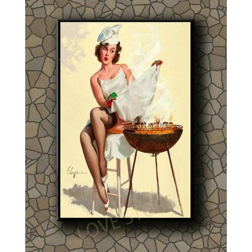 P271 Vintage Beautiful Pin-up Girl Classic Picture 396 Silk Fabric Poster Art Decor Indoor Painting Gift