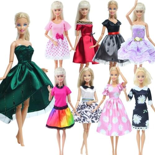 Handmade Doll Dress Embroidery Lace Sexy Wedding Party Wear Mini Gown Pink White Clothes for Barbie Doll Accessories Kids Toy