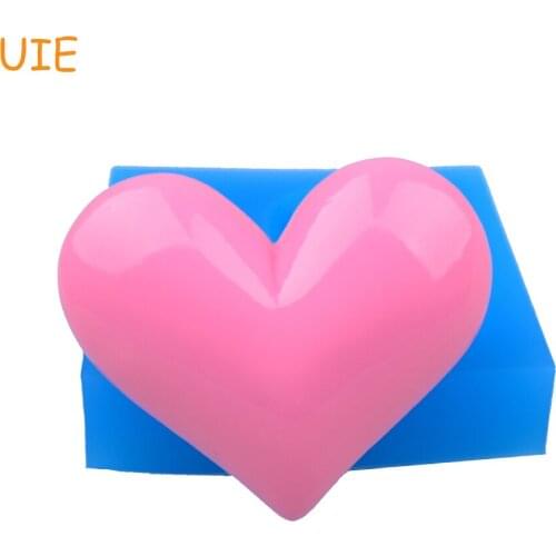 PYL547U 57.3mm Large Heart Silicone Mold - for Jewelry Pendant Cabochon Resin DIY, Fondant Cake Decorating Sugarcraft Chocolate