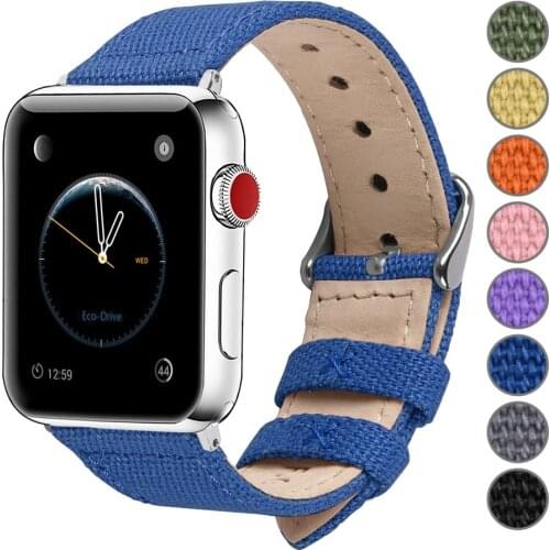 Canvas Bands for Apple Watch Band 44mm 40mm 42mm 38mm Series 1 2 3 4, Band Wrist for iWatch 4 3 Strap for apple watch 44/40 mm