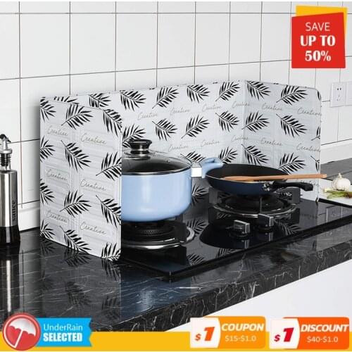 1PCS Kitchen Oil Splatter Screens Aluminium Foil Plate Gas Stove Splash Proof Baffle Home Kitchen Cooking Artifact Tools