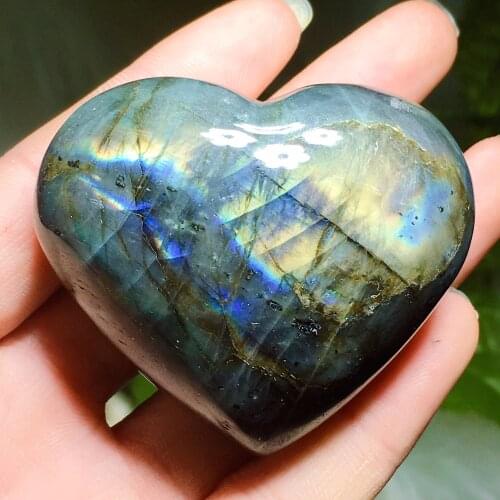 Labradorite heart