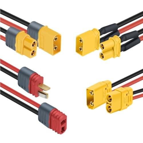 XT60PW 30U 90 Battery Male and Female Connector Plug with 150mm Wire High Current Connector for Battery Pack Aircraft Model