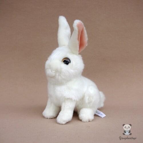 Nice Toys Plush White Rabbits Dolls Stuffed Animals Toy Real Life Holiday Gifts Good Quality Soft