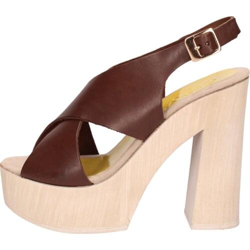 SUKY BRAND sandals women brown leather