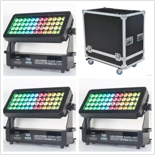 With flycase 10pcs/lot Outdoor Wall Washer Ip65 48PCS X10W RGBW washing Led City Color