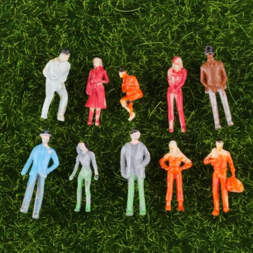 100pcs/lot 1:200 Scale Model Multicolor Miniature Figures Architectural Models Human Scale Model ABS Plastic Peoples 9MM