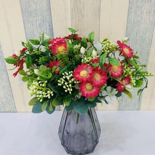 5 Forks Simulated Hibiscus Flowers Bouquet DIY Flower Arrangement Flower Office Living Room Party wedding Decorations new