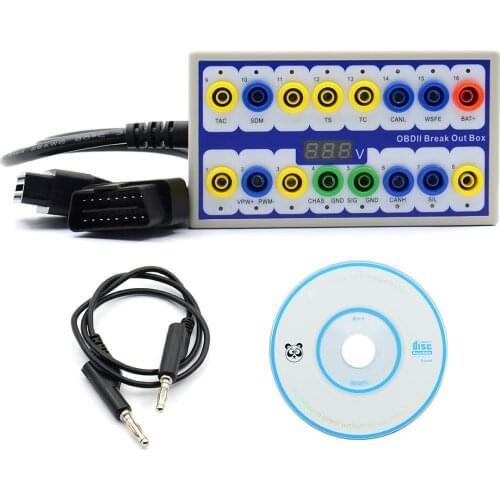Auto Car OBD 2 Break Out Box OBD2 Breakout Box OBD OBDII rotocol Detector Auto Can Test Automotive Connector Car-detector
