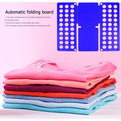 Fast Speed T-Shirt Clothes Easy Fold Organize Multifuncitonal Clothes Folding Board Organzier Plastic Cloth Holder Adult Kids