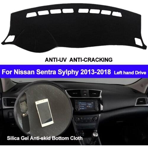 TAIJS Car Dashboard Cover Silicone Non-Slip Dash Mat Dash Pad DashMat Carpet For Nissan Sentra Sylphy 2013 2014 2015 2016 2017
