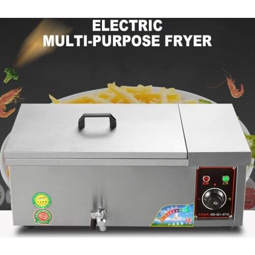 12L 3000W Electric Fryer Commercial Stainless Steel French fries and chicken Frying Machine Food Turkey Deep Fryer