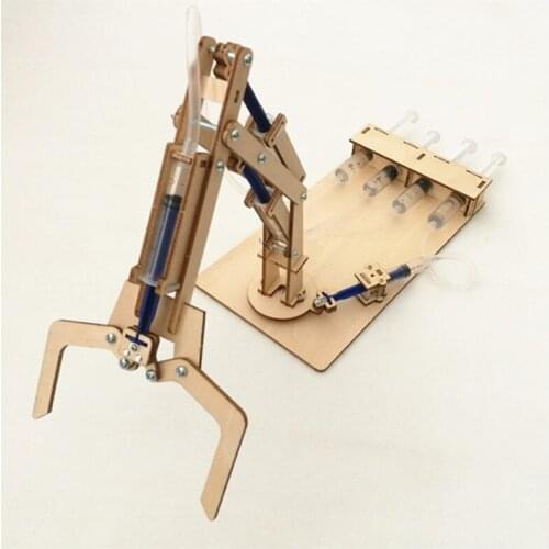 Hydro-mechanical arm student science educational toy gift diy gizmo science model Aircraft/boat