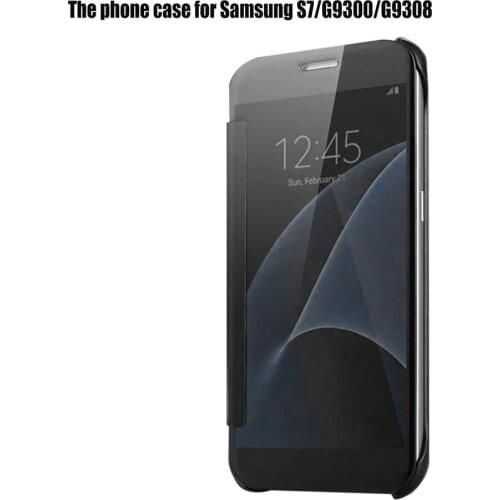 Smart Stay Window Mirror Surface Intelligent Auto Sleep Awake Flip Type Hard Shell Mobile Phone Case Protective Cover Holder