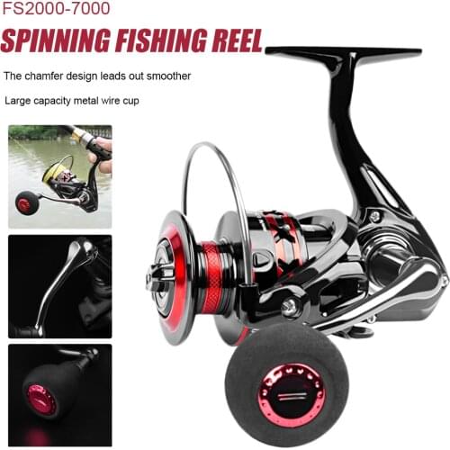 2021 New Fishing Reels FS2000-7000 Drag 12KG Metal Spool Spinning Reel Saltwater Reel for Carp Reel Fishing Accessories Pesca