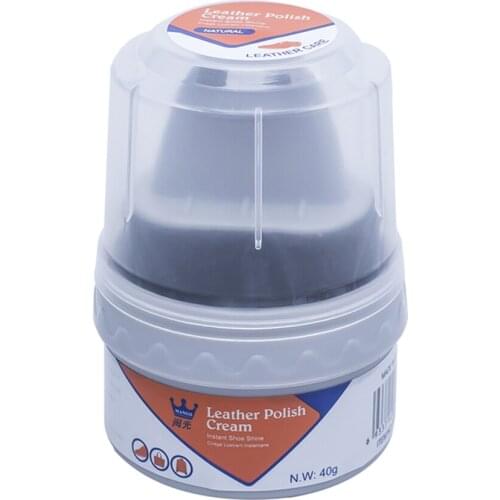 Leather Shoe Boot Polish Cream with Brush Shoe Wax Repair Shoes Glossy Shine Nourishes Protection SNO88