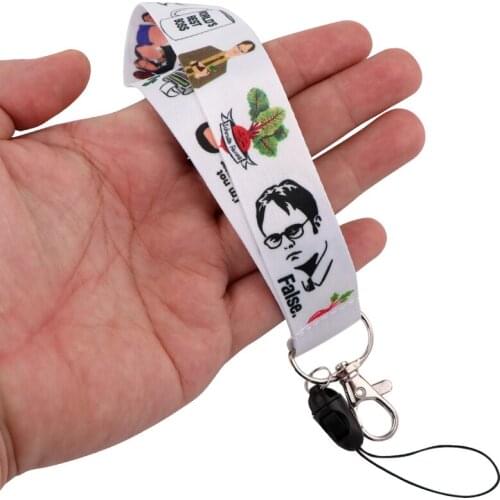 LX737 The Office TV Show Lanyard for Keys USB ID Card Badge Holder Phone Rope Wrist Straps Wristband Cord Accessories Best Gifts