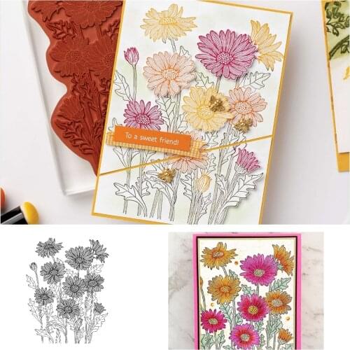 DAISY GARDEN Flower New Metal Cutting Dies Stamps Scrapbook Decoration Embossing Cut Dies Template DIY Greeting Card Handmade