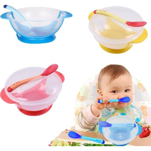 Baby bowl Newborn Baby Bowl Baby Suction Cup Bowl Slip-resistant Tableware Baby Dinnerware Set Childrens Tableware with Spoon