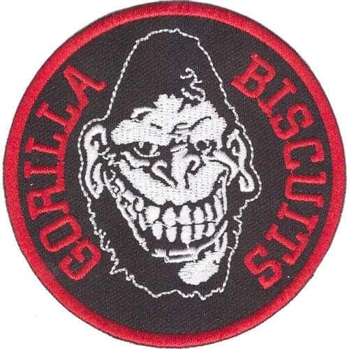 Gorilla biscuits face logo Embroidered iron on patch Suitable for all kinds of clothes and trousers